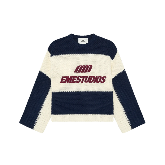 Sweater Eme Studios Layr Navy Knit