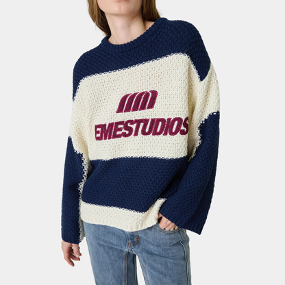 Sweater Eme Studios Layr Navy Knit
