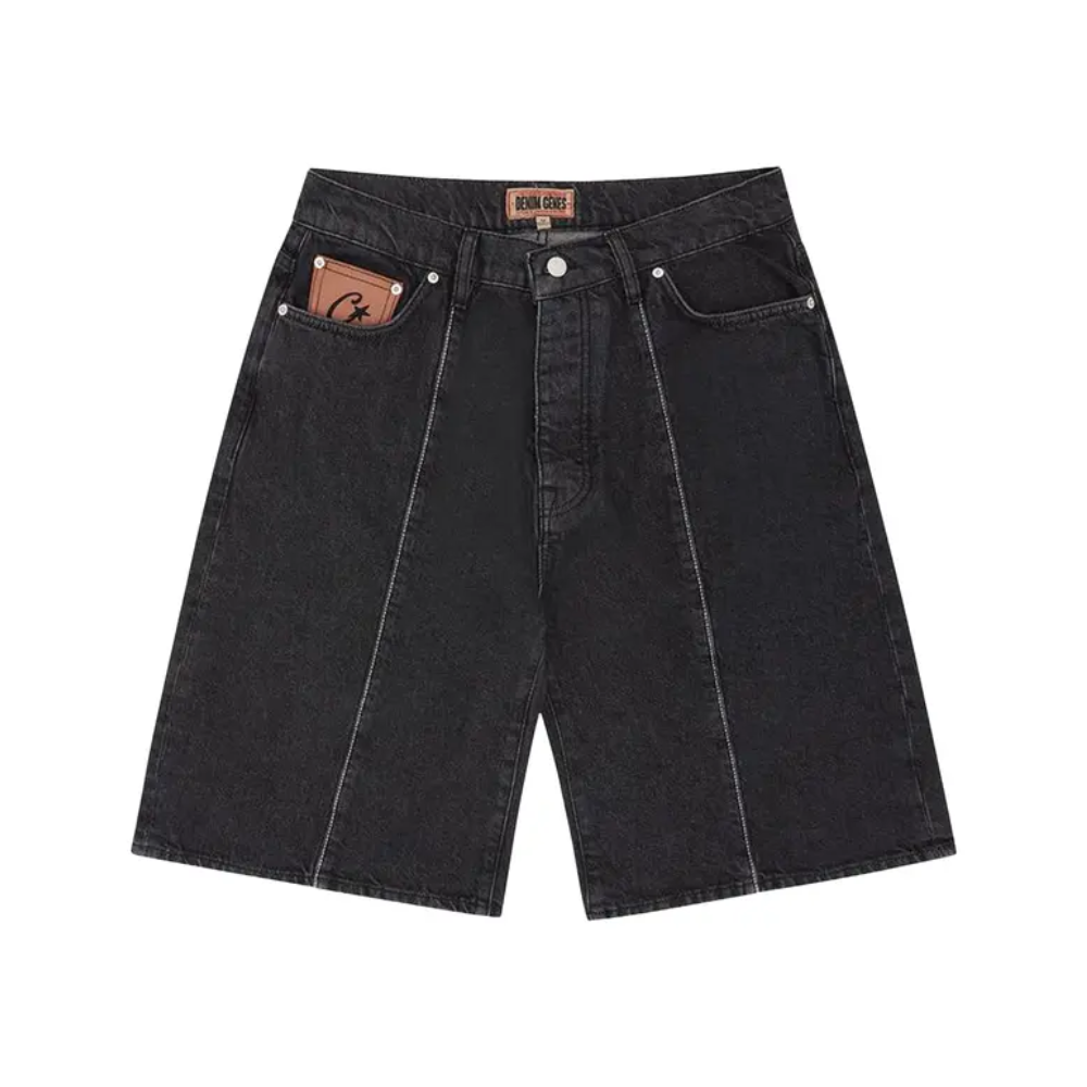 Corteiz C-Star Denim Shorts Black