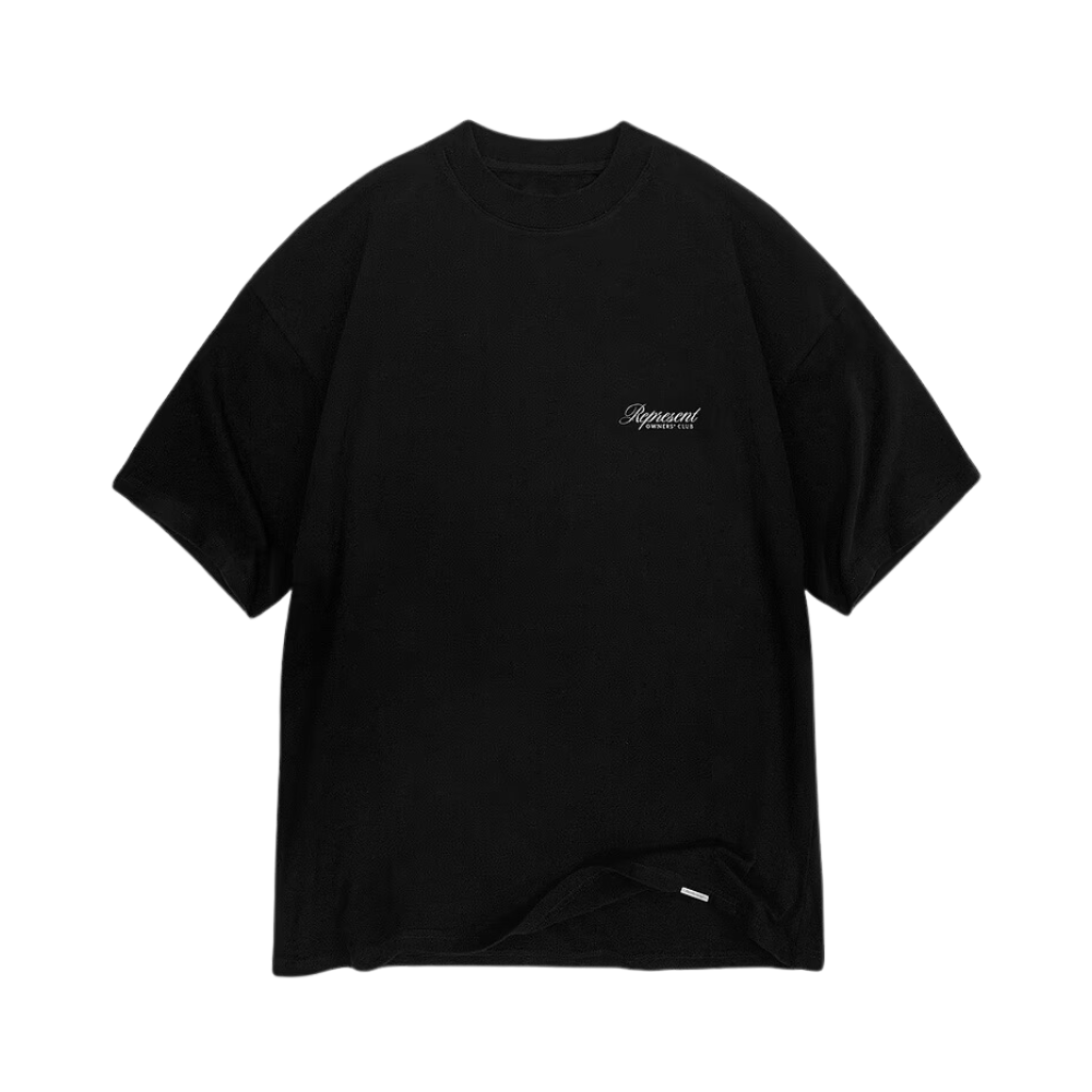 Polera Represent Owners Club Script Black