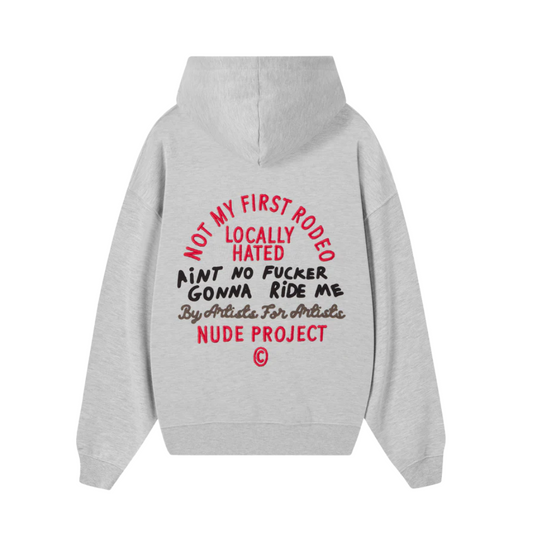 Poleron Nude Not a Rodeo Hoodie Grey