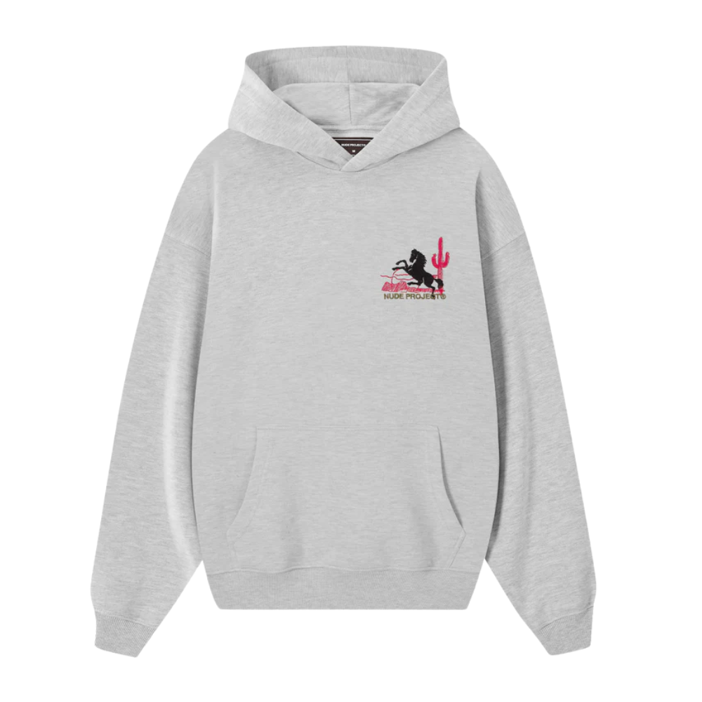 Poleron Nude Not a Rodeo Hoodie Grey