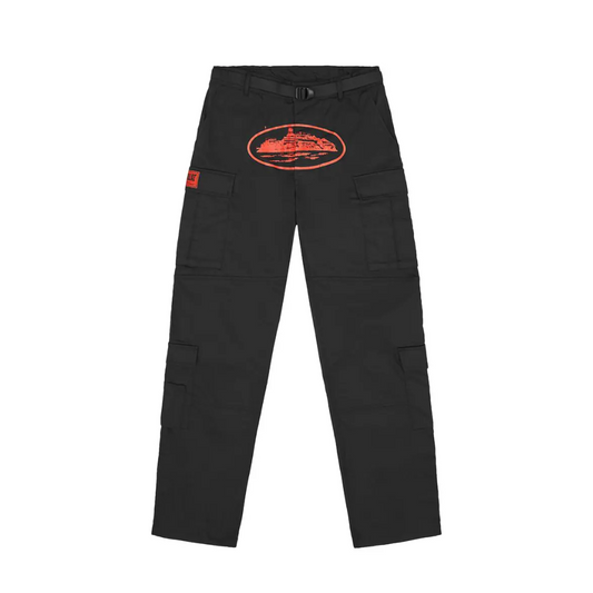 Pantalon Corteiz Guerillaz Cargos Black/Red