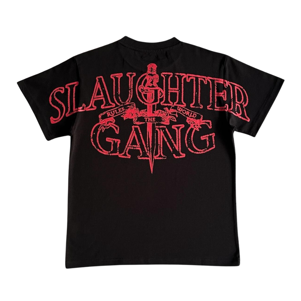 Polera Corteiz x Slaughter Gang 21 Savage Black