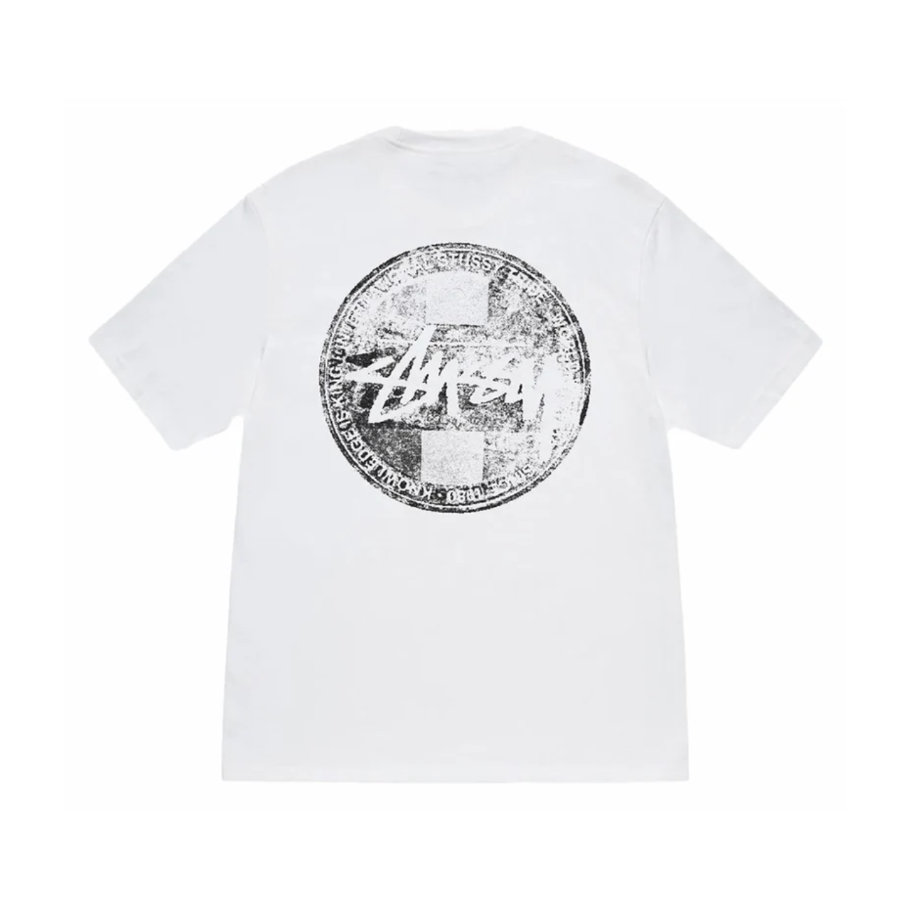 Polera Stussy Dot Stamp White