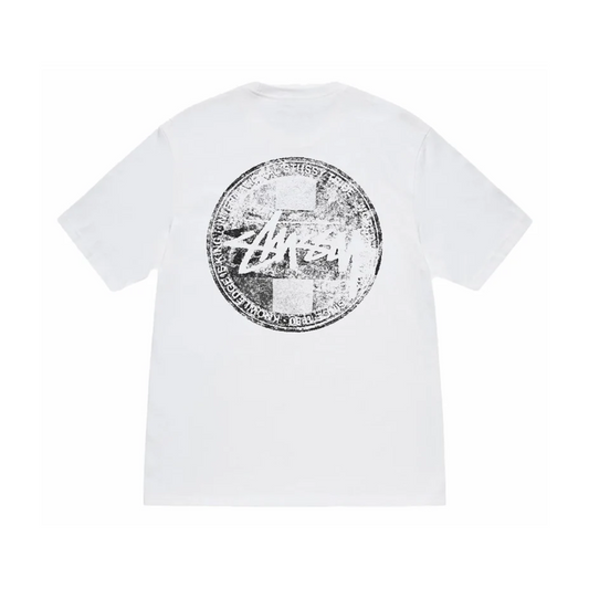 Polera Stussy Dot Stamp White