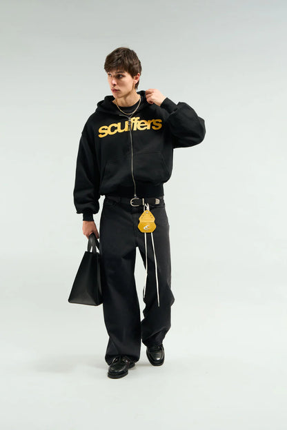 Poleron Scuffers Essential Black Zipper