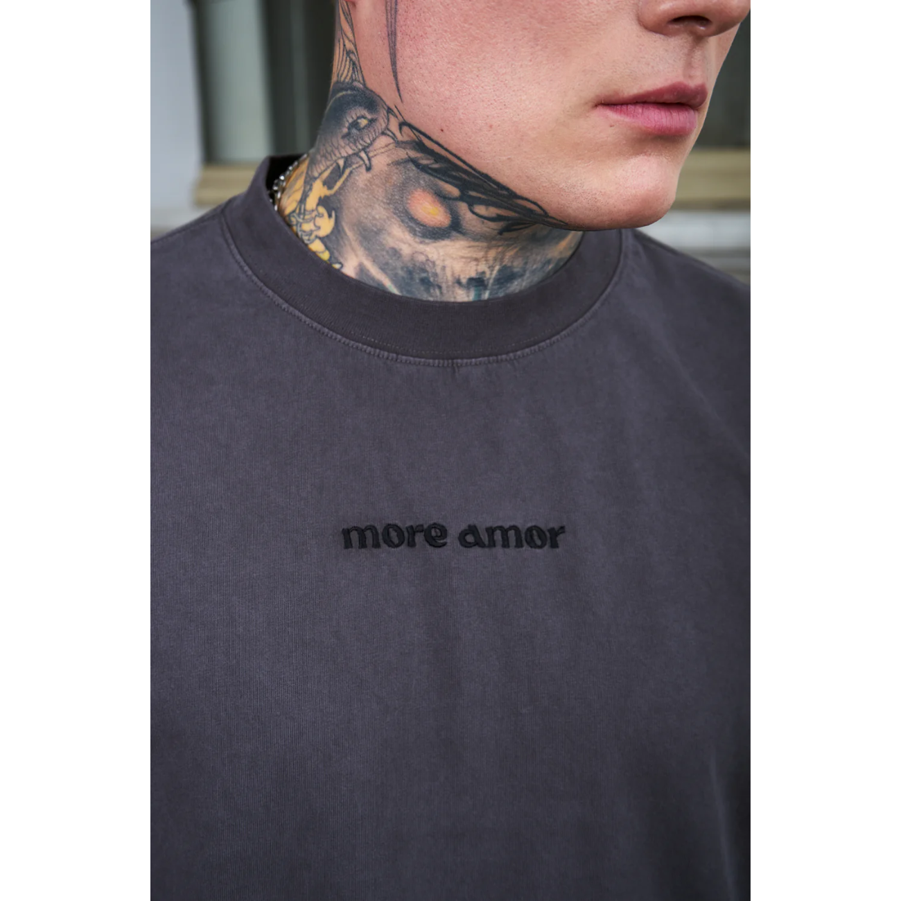 Polera More Amor Heavyweight Grey