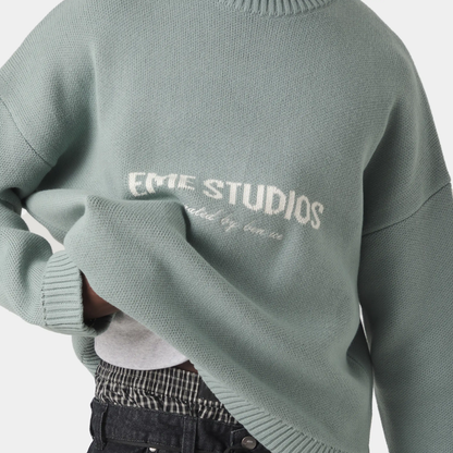 Sweater Eme Studios Master Aqua Green Knit
