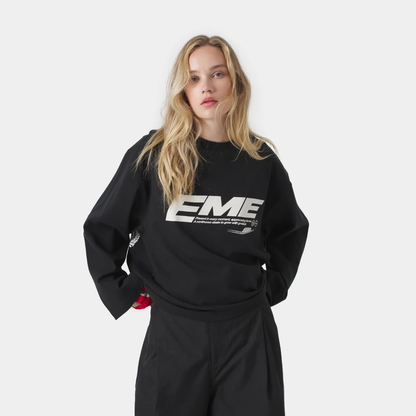 Polera Eme Studios Bound Black Long Sleeve Black