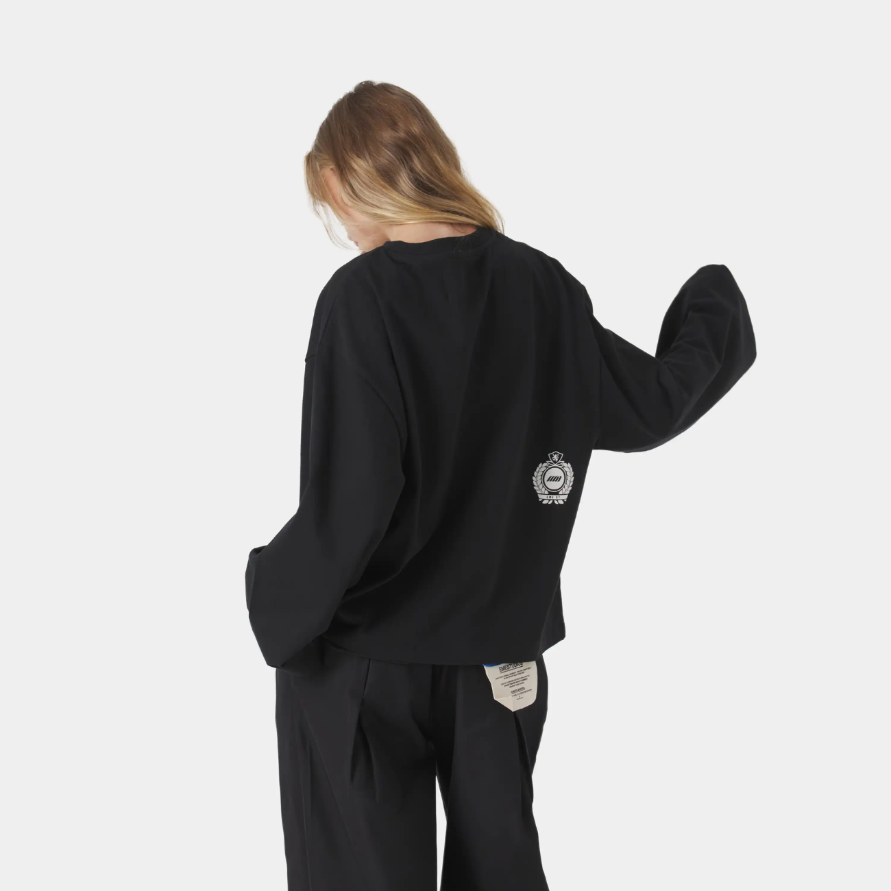 Polera Eme Studios Bound Black Long Sleeve Black