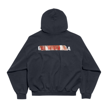 Poleron Balenciaga Taped Back Medium Fit Washed Black