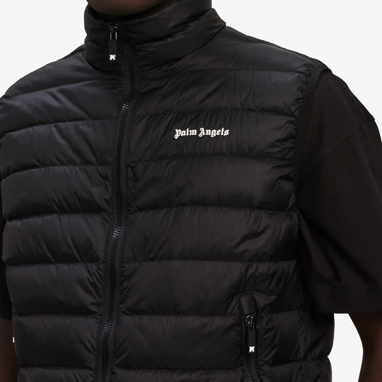 Chaqueta Palm Angels Logo Down Gilet Black - M