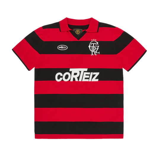 Polera Corteiz Striped Knit Jersey Red FW25