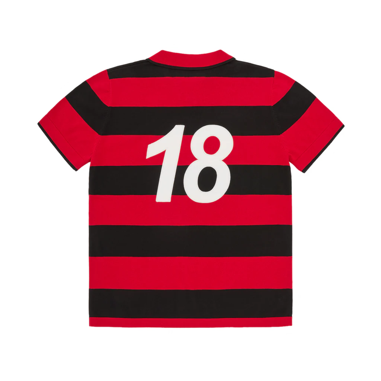 Polera Corteiz Striped Knit Jersey Red FW25