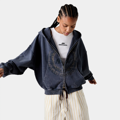 Poleron Eme Studios Min Ombre Blue Full Zip