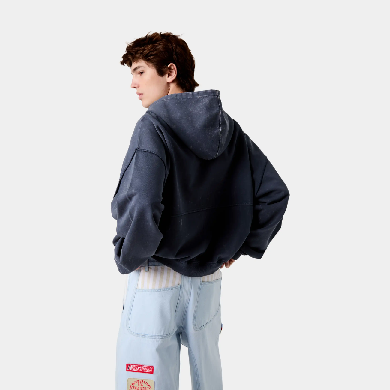 Poleron Eme Studios Min Ombre Blue Full Zip