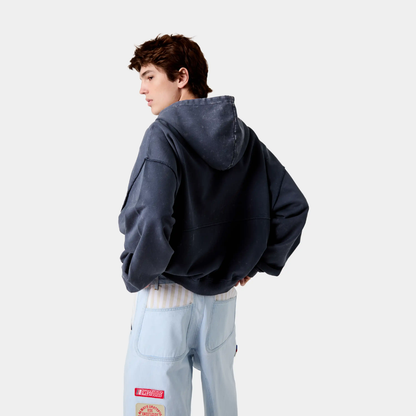 Poleron Eme Studios Min Ombre Blue Full Zip
