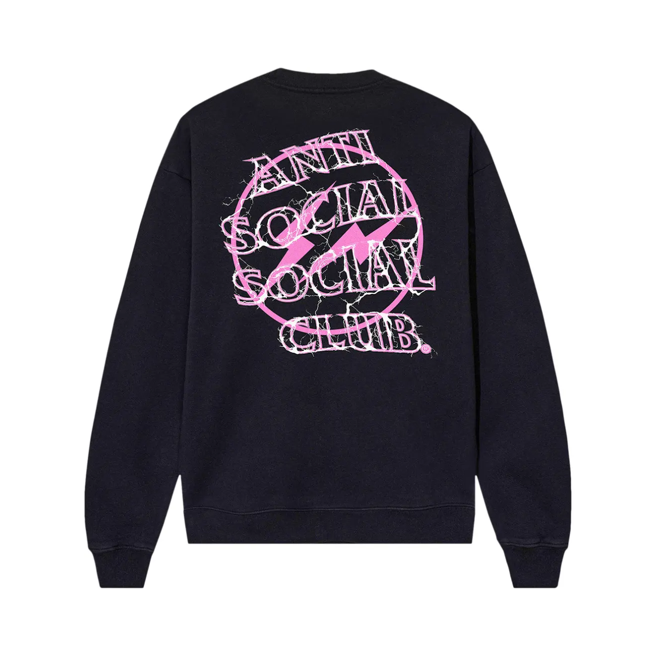 Poleron ASSC x Fragment Bolt Crewneck Black/Pink