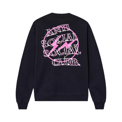 Poleron ASSC x Fragment Bolt Crewneck Black/Pink