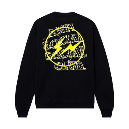 Poleron ASSC x Fragment Bolt Crewneck Black/Yellow