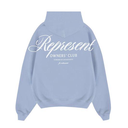 Poleron Represent Owners Club Script Dusty Blue