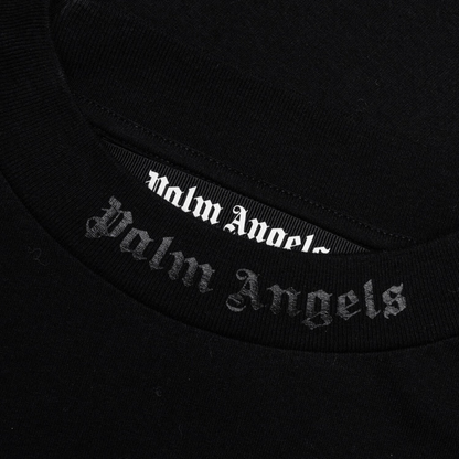 Polera Palm Angels Glitter Classic Logo Over Black