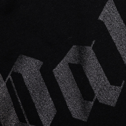 Polera Palm Angels Glitter Classic Logo Over Black