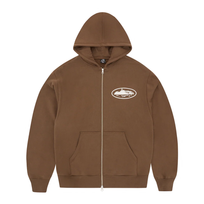 Poleron Corteiz Island Puff Print Brown