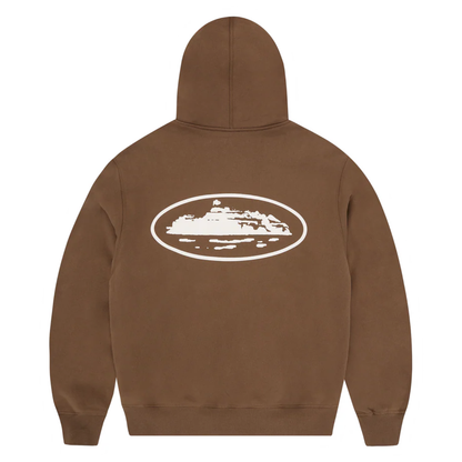 Poleron Corteiz Island Puff Print Brown