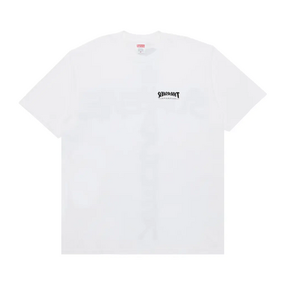Polera Supreme x Thrasher Cross White