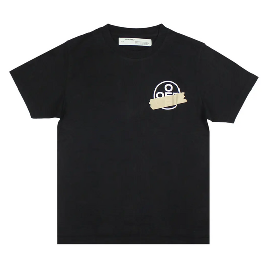 Polera Off-White Tape Arrows Over Black/Beige