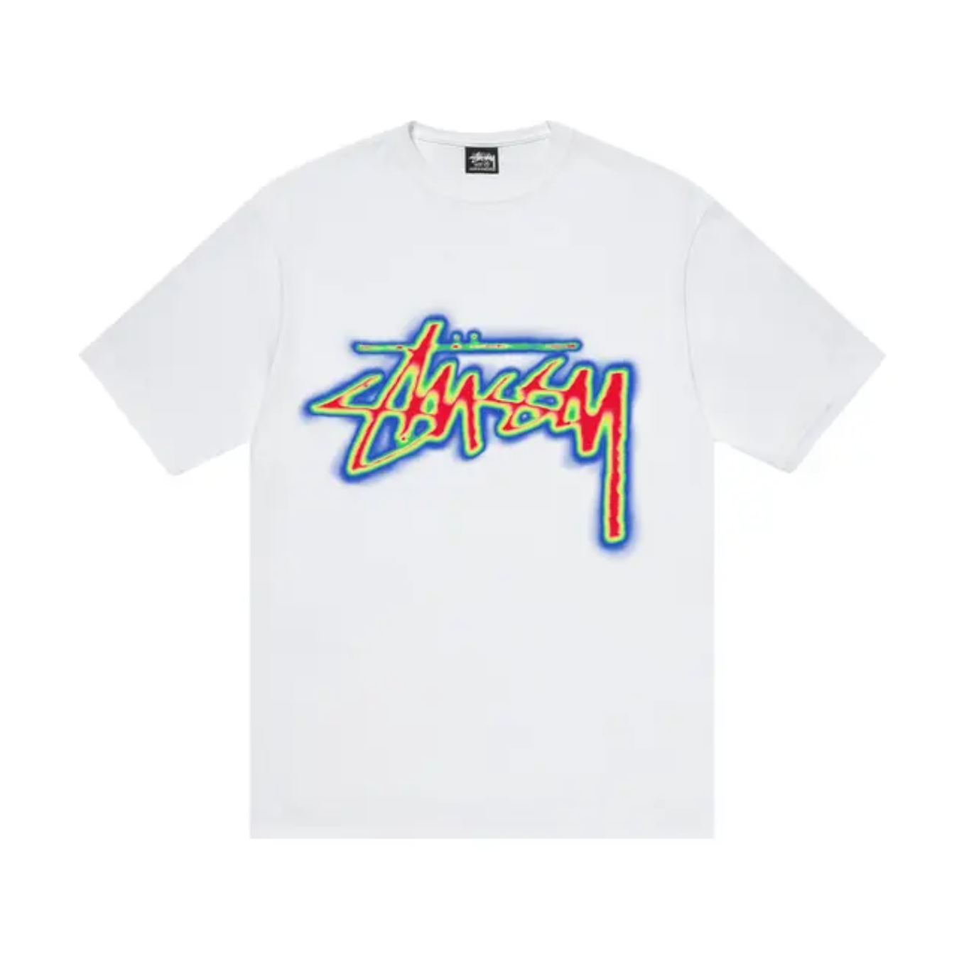Polera Stussy Thermal Stock White