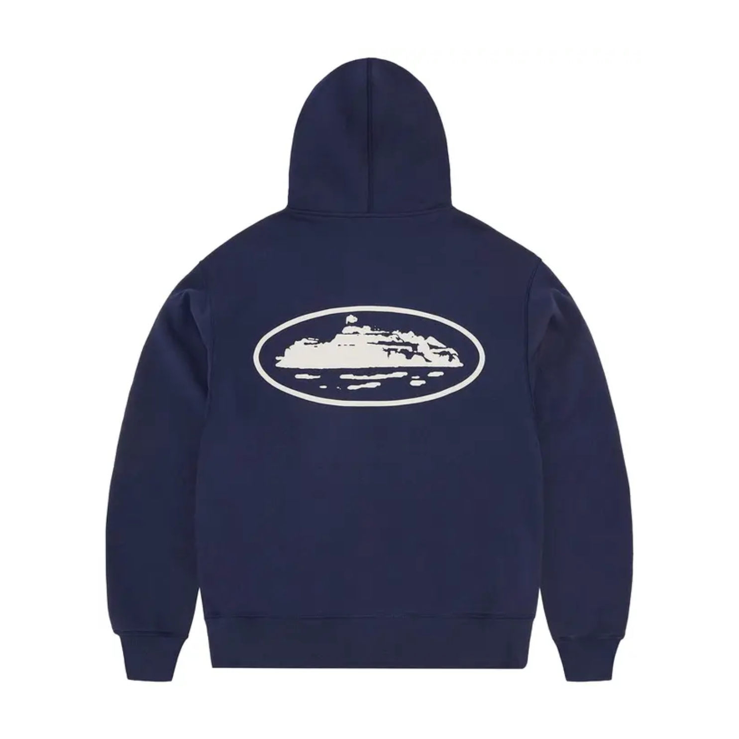 Poleron Corteiz Island Puff Print Zip Navy