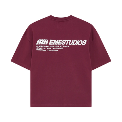 Polera Eme Studios Roots Burgundy Oversized - XL