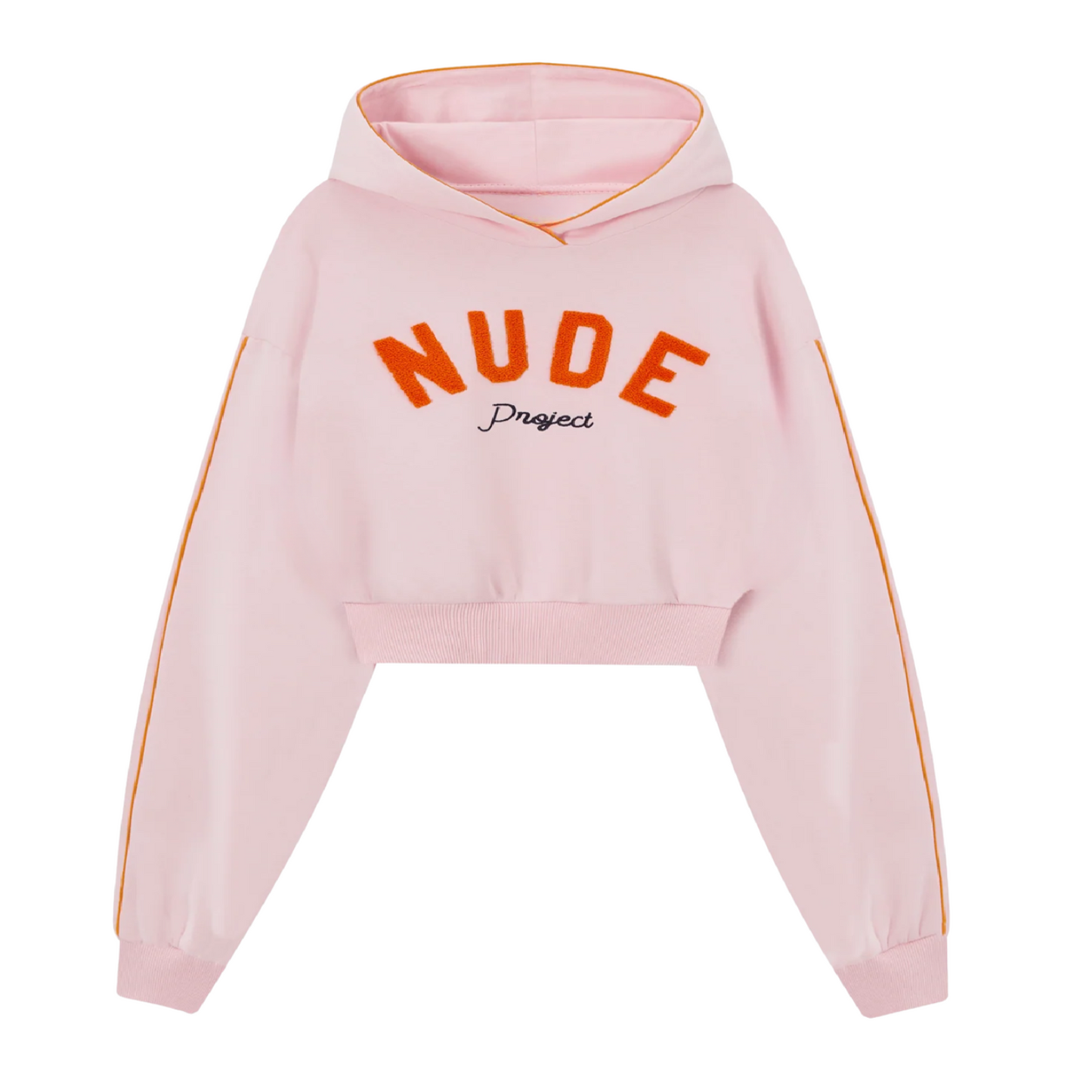 Poleron Nude Cropped Varsity Pink - M