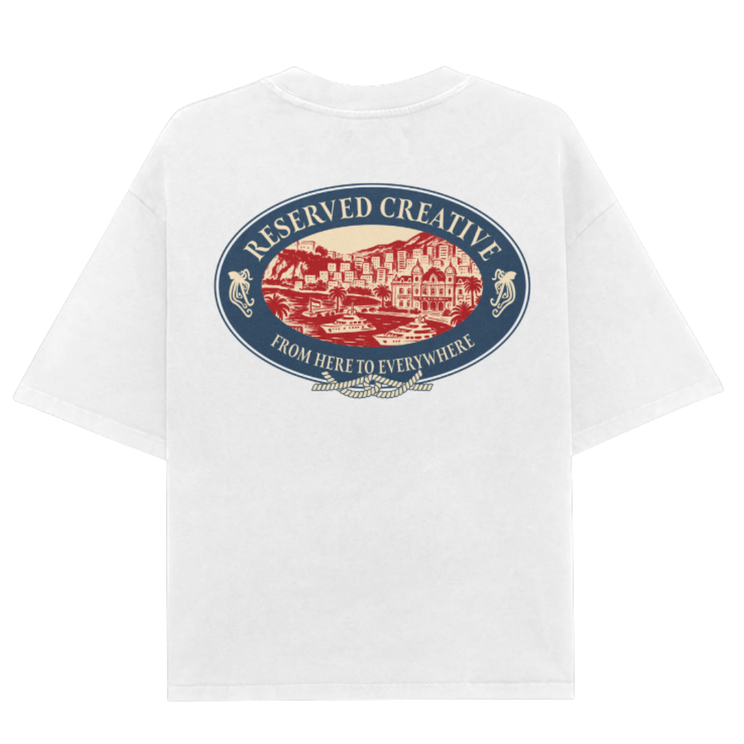 Polera Reserved Monaco Heavyweight Boxy Blanca