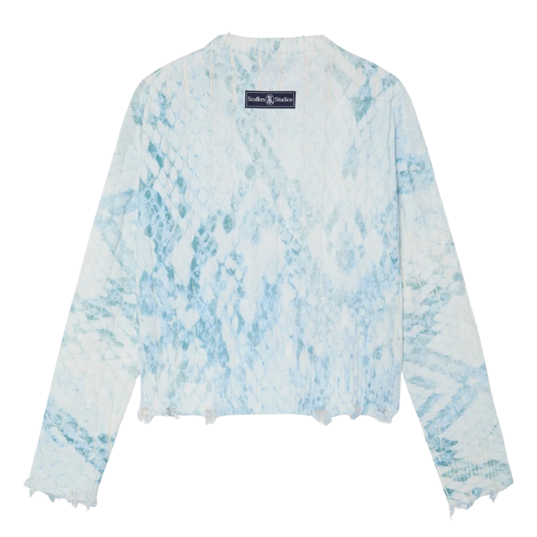 Sweater Scuffers Trench Blue Snake