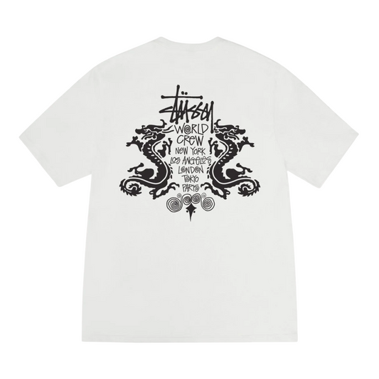 Polera Stussy Double Dragon Pig Dyed Natural