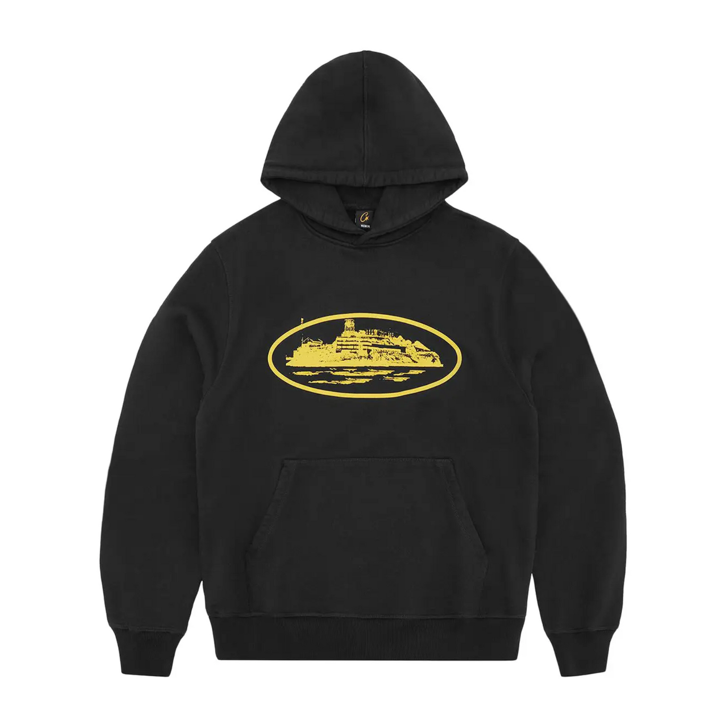 Corteiz Alcatraz Hoodie V2 Black/Yellow