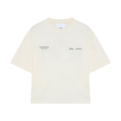 Polera Eme Studios Courageous Off Sand Oversized