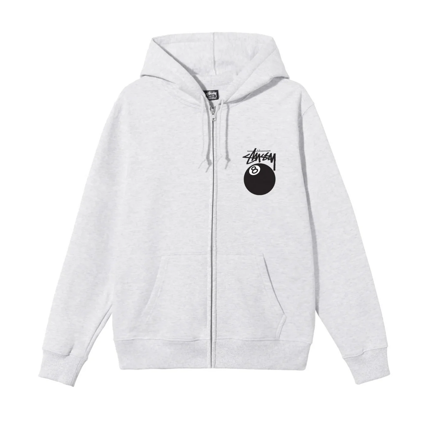Poleron Stussy 8 Ball Zip Ash Heather - M