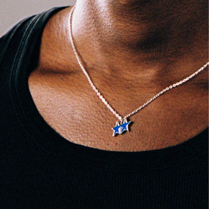 Collar Twojeys Tilted Enameled Silver