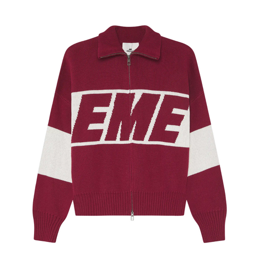 Sweater Eme Studios Thrill Burgundy Zipper