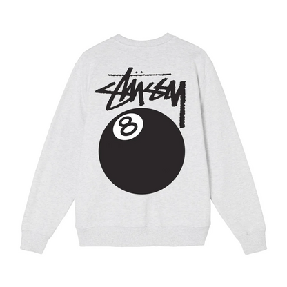 Poleron Stussy 8 Ball Crewneck Grey - L