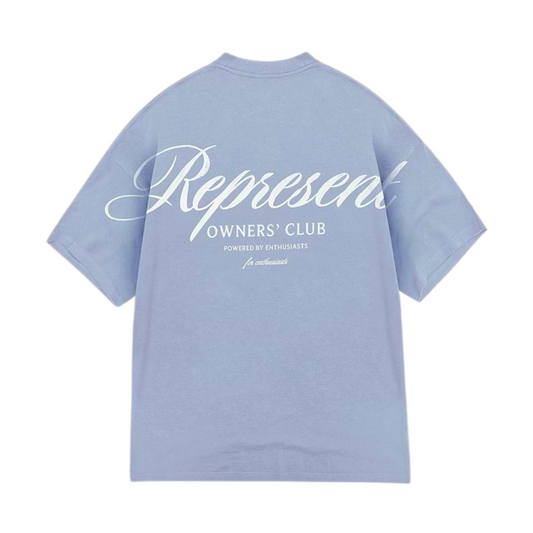 Polera Represent Owners Club Script Dusty Blue - L