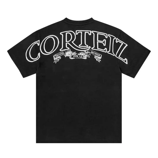 Polera Corteiz Royale Heavyweight Black/White