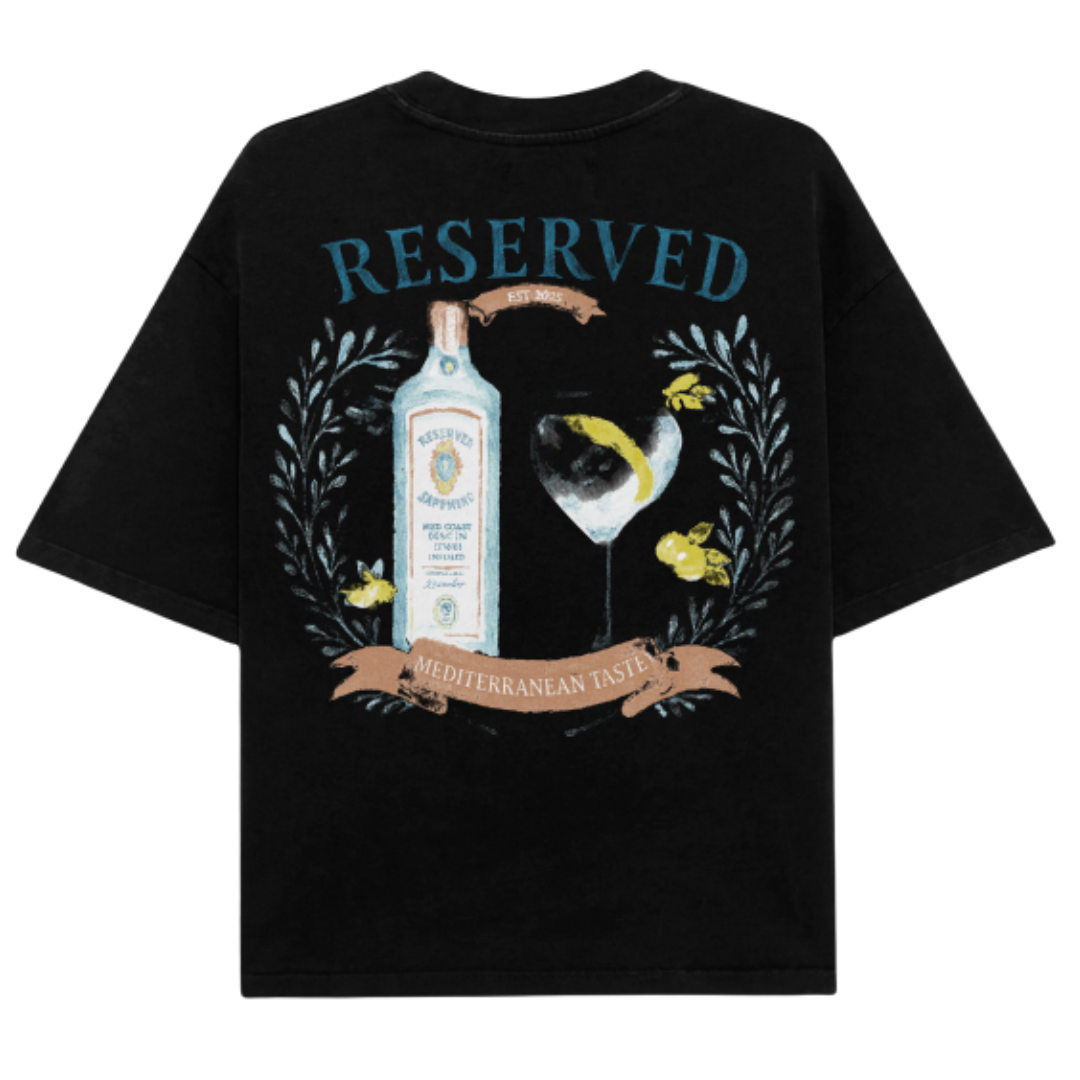 Polera Reserved Sapphire Heavyweight Boxy Negra