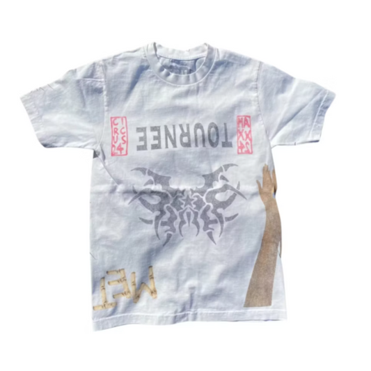 Polera Travis Scott Metlife Tournee Vintage White - XL