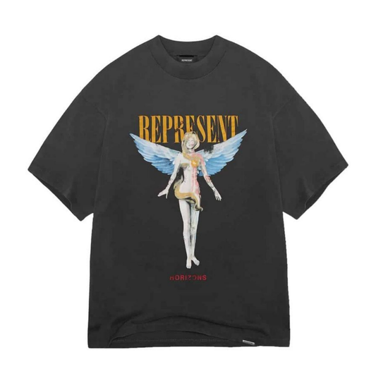 Polera Represent Reborn Washed Black